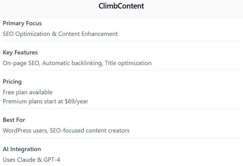Is Climbcontent the best Jasper AI alternative ?